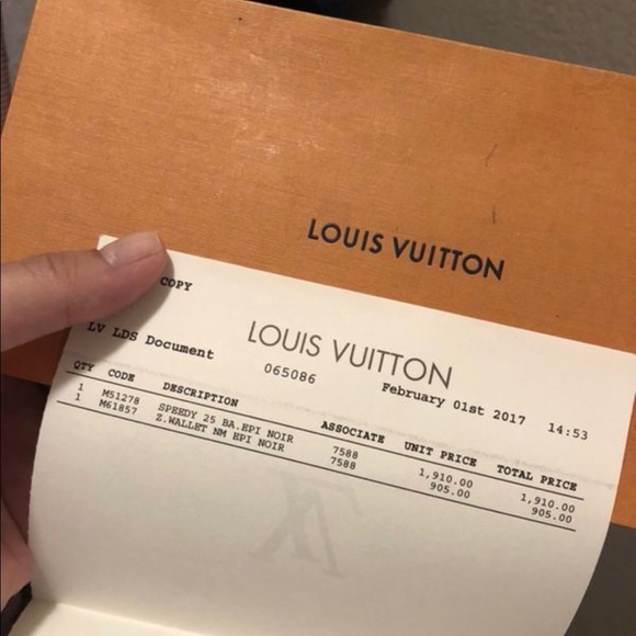 Louis Vuitton speedy epi noir & matching wallet - Picture 2 of 4
